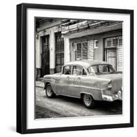 Cuba Fuerte Collection SQ BW - Old Cuban Car III-Philippe Hugonnard-Framed Photographic Print