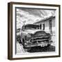 Cuba Fuerte Collection SQ BW - Old Cuban Chevy II-Philippe Hugonnard-Framed Photographic Print