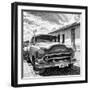 Cuba Fuerte Collection SQ BW - Old Cuban Chevy II-Philippe Hugonnard-Framed Photographic Print