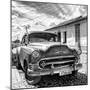 Cuba Fuerte Collection SQ BW - Old Cuban Chevy II-Philippe Hugonnard-Mounted Photographic Print