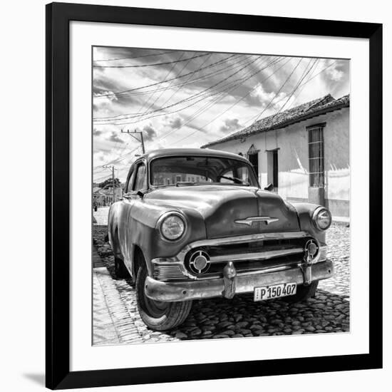 Cuba Fuerte Collection SQ BW - Old Cuban Chevy II-Philippe Hugonnard-Framed Photographic Print