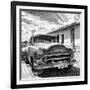 Cuba Fuerte Collection SQ BW - Old Cuban Chevy II-Philippe Hugonnard-Framed Photographic Print