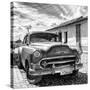 Cuba Fuerte Collection SQ BW - Old Cuban Chevy II-Philippe Hugonnard-Stretched Canvas