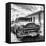 Cuba Fuerte Collection SQ BW - Old Cuban Chevy II-Philippe Hugonnard-Framed Stretched Canvas