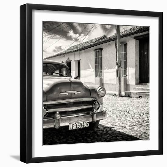 Cuba Fuerte Collection SQ BW - Old Cuban Chevy III-Philippe Hugonnard-Framed Photographic Print