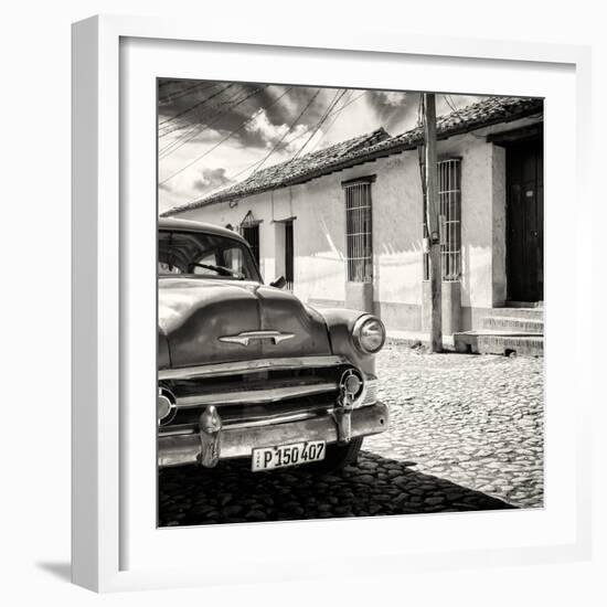 Cuba Fuerte Collection SQ BW - Old Cuban Chevy III-Philippe Hugonnard-Framed Photographic Print