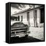 Cuba Fuerte Collection SQ BW - Old Cuban Chevy III-Philippe Hugonnard-Framed Stretched Canvas