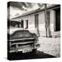 Cuba Fuerte Collection SQ BW - Old Cuban Chevy III-Philippe Hugonnard-Stretched Canvas