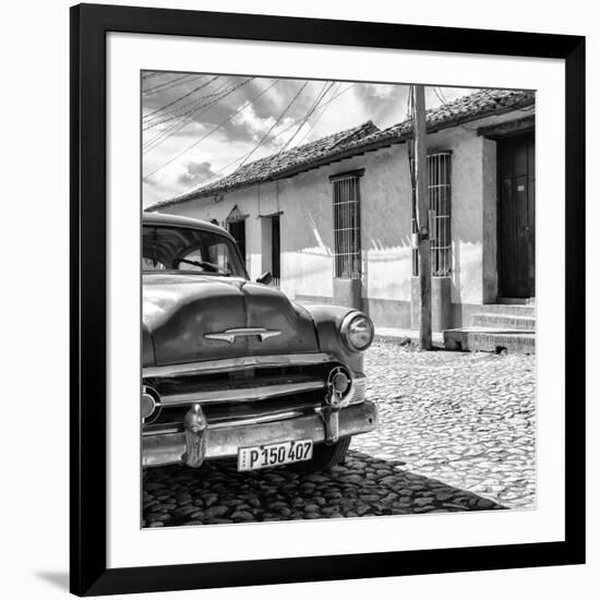 Cuba Fuerte Collection SQ BW - Old Cuban Chevy IV-Philippe Hugonnard-Framed Photographic Print