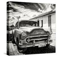 Cuba Fuerte Collection SQ BW - Old Cuban Chevy-Philippe Hugonnard-Stretched Canvas