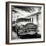 Cuba Fuerte Collection SQ BW - Old Cuban Chevy-Philippe Hugonnard-Framed Photographic Print