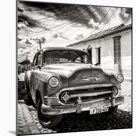 Cuba Fuerte Collection SQ BW - Old Cuban Chevy-Philippe Hugonnard-Mounted Photographic Print