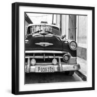 Cuba Fuerte Collection SQ BW - Old Cuban Taxi-Philippe Hugonnard-Framed Photographic Print