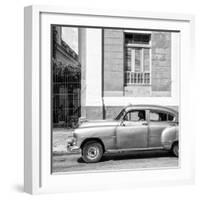 Cuba Fuerte Collection SQ BW - Old Taxi II-Philippe Hugonnard-Framed Photographic Print