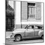 Cuba Fuerte Collection SQ BW - Old Taxi II-Philippe Hugonnard-Mounted Photographic Print