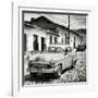 Cuba Fuerte Collection SQ BW - Old Taxi in Trinidad-Philippe Hugonnard-Framed Photographic Print