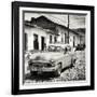 Cuba Fuerte Collection SQ BW - Old Taxi in Trinidad-Philippe Hugonnard-Framed Photographic Print