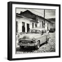 Cuba Fuerte Collection SQ BW - Old Taxi in Trinidad-Philippe Hugonnard-Framed Photographic Print