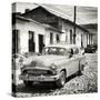 Cuba Fuerte Collection SQ BW - Old Taxi in Trinidad-Philippe Hugonnard-Stretched Canvas