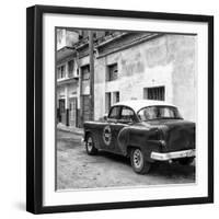 Cuba Fuerte Collection SQ BW - Old Taxi Pontiac 1953-Philippe Hugonnard-Framed Photographic Print