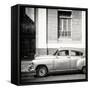 Cuba Fuerte Collection SQ BW - Old Taxi-Philippe Hugonnard-Framed Stretched Canvas