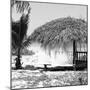 Cuba Fuerte Collection SQ BW - Paradise Beach Hut-Philippe Hugonnard-Mounted Photographic Print