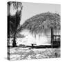 Cuba Fuerte Collection SQ BW - Paradise Beach Hut-Philippe Hugonnard-Stretched Canvas