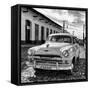Cuba Fuerte Collection SQ BW - Plymouth Classic Car II-Philippe Hugonnard-Framed Stretched Canvas