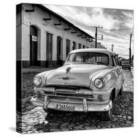 Cuba Fuerte Collection SQ BW - Plymouth Classic Car II-Philippe Hugonnard-Stretched Canvas