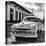 Cuba Fuerte Collection SQ BW - Plymouth Classic Car II-Philippe Hugonnard-Stretched Canvas