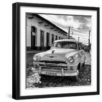 Cuba Fuerte Collection SQ BW - Plymouth Classic Car II-Philippe Hugonnard-Framed Photographic Print