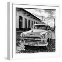 Cuba Fuerte Collection SQ BW - Plymouth Classic Car II-Philippe Hugonnard-Framed Photographic Print