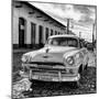 Cuba Fuerte Collection SQ BW - Plymouth Classic Car II-Philippe Hugonnard-Mounted Photographic Print