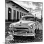 Cuba Fuerte Collection SQ BW - Plymouth Classic Car II-Philippe Hugonnard-Mounted Photographic Print