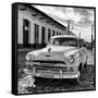 Cuba Fuerte Collection SQ BW - Plymouth Classic Car II-Philippe Hugonnard-Framed Stretched Canvas