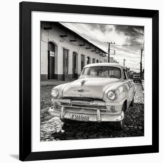 Cuba Fuerte Collection SQ BW - Plymouth Classic Car-Philippe Hugonnard-Framed Photographic Print