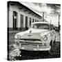 Cuba Fuerte Collection SQ BW - Plymouth Classic Car-Philippe Hugonnard-Stretched Canvas