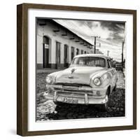 Cuba Fuerte Collection SQ BW - Plymouth Classic Car-Philippe Hugonnard-Framed Photographic Print