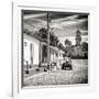 Cuba Fuerte Collection SQ BW - Quiet Street in Trinidad-Philippe Hugonnard-Framed Photographic Print