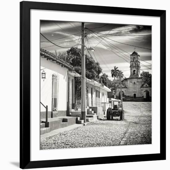 Cuba Fuerte Collection SQ BW - Quiet Street in Trinidad-Philippe Hugonnard-Framed Photographic Print