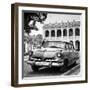 Cuba Fuerte Collection SQ BW - Retro Car in the Street II-Philippe Hugonnard-Framed Photographic Print