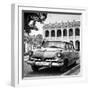 Cuba Fuerte Collection SQ BW - Retro Car in the Street II-Philippe Hugonnard-Framed Photographic Print