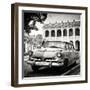 Cuba Fuerte Collection SQ BW - Retro Car in the Street-Philippe Hugonnard-Framed Photographic Print