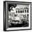 Cuba Fuerte Collection SQ BW - Retro Car in the Street-Philippe Hugonnard-Framed Photographic Print