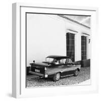 Cuba Fuerte Collection SQ BW - Retro Car in Trinidad II-Philippe Hugonnard-Framed Photographic Print