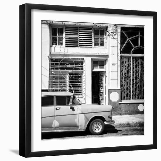 Cuba Fuerte Collection SQ BW - Retro Car-Philippe Hugonnard-Framed Photographic Print