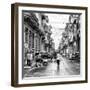 Cuba Fuerte Collection SQ BW - Street Scene Havana II-Philippe Hugonnard-Framed Photographic Print