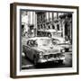 Cuba Fuerte Collection SQ BW - Taxi Cars Havana-Philippe Hugonnard-Framed Photographic Print