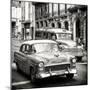 Cuba Fuerte Collection SQ BW - Taxi Cars Havana-Philippe Hugonnard-Mounted Photographic Print