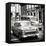 Cuba Fuerte Collection SQ BW - Taxi Cars Havana-Philippe Hugonnard-Framed Stretched Canvas